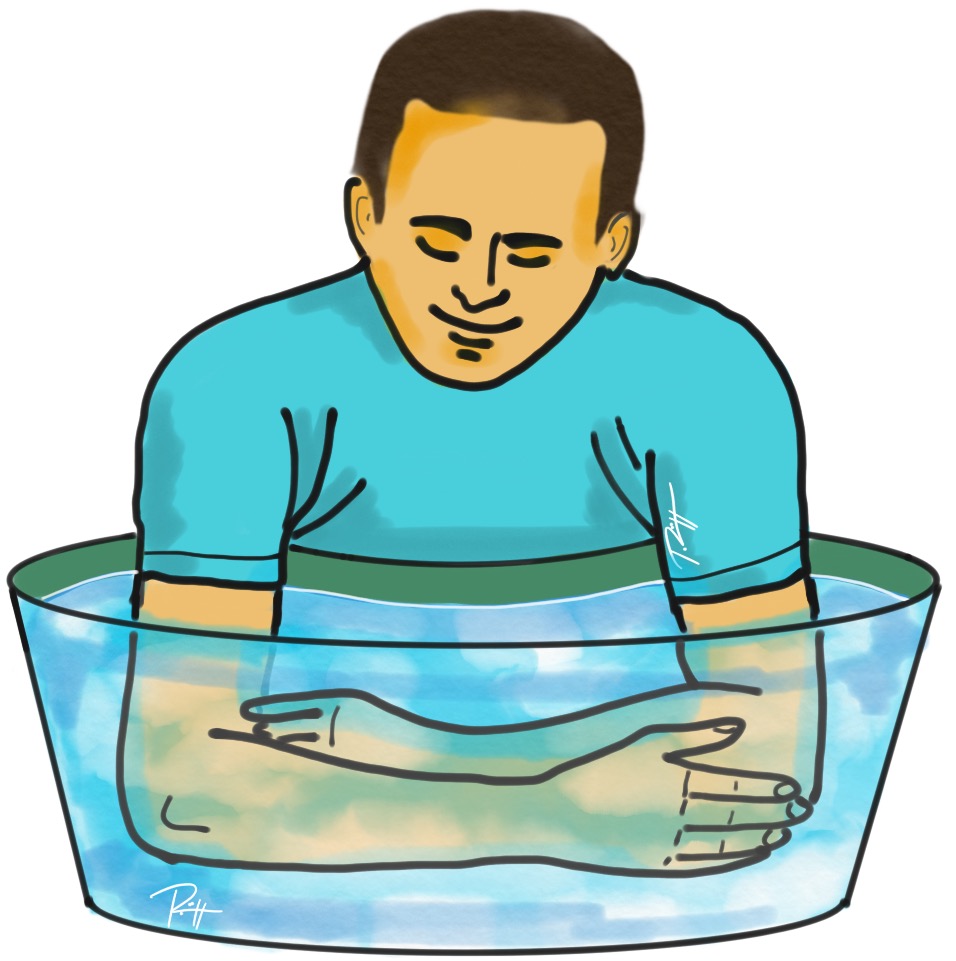 Hydrothérapie bain de bras froid - Image : José Rüegger