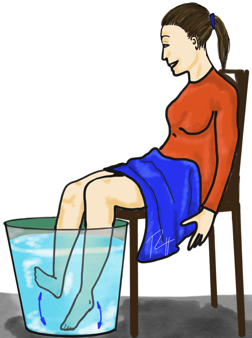 Bain de pieds froid, Image : J. Rüegger